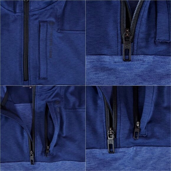 Vineyard Vines Mens Size Medium On The Go Shep Shirt 1/4 Zip Performance Blue - Picture 7 of 14